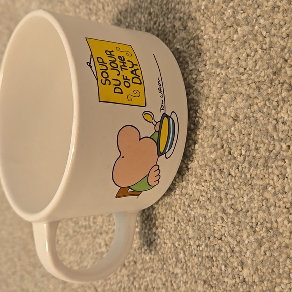 Vintage ZIGGY Soup Du Jour Of The Day Stoneware Mug 1980 Tom Wilson Soup Mug - Picture 2 of 5